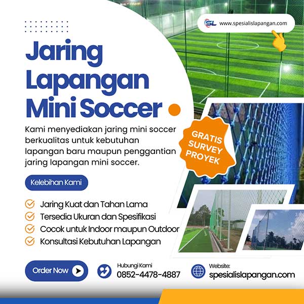jaring lapangan mini soccer